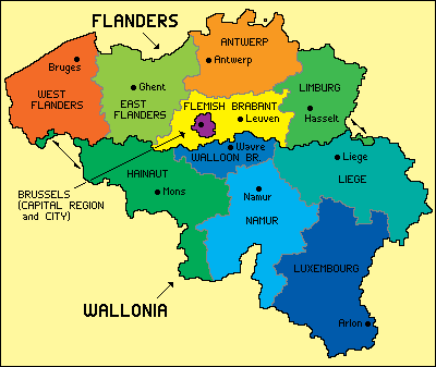 Cartina Belgio